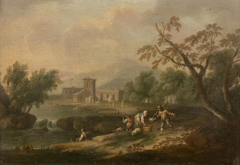 Paesaggio con pescatori